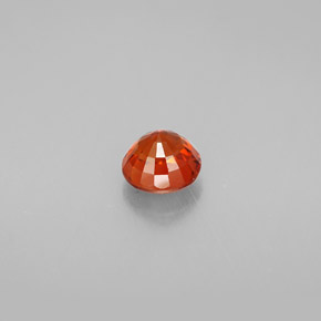 Granada espessartita laranja natural 0,92ct, corte redondo, VVS-VS