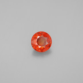 Granada espessartita laranja natural 0,87ct, corte redondo, VVS-VS