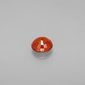 Granada espessartita laranja natural 0,87ct, corte redondo, VVS-VS