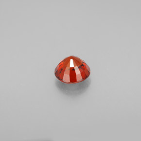 Granada espessartita laranja natural 0,89ct, corte redondo, VVS-VS