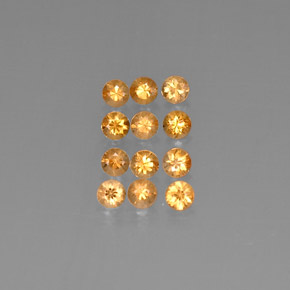 Pedras preciosas de granada espessartita laranja natural de  ct, corte redondo, VVS-VS