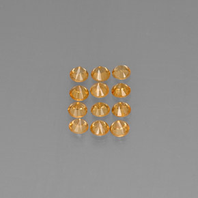 Pedras preciosas de granada espessartita laranja natural de  ct, corte redondo, VVS-VS