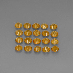 Pedras preciosas de granada espessartita laranja natural de  ct, corte redondo, VVS-VS