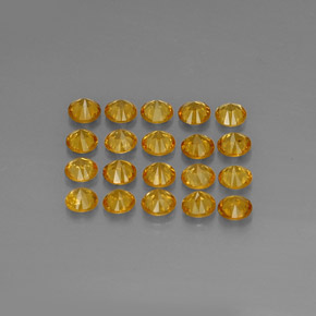 Pedras preciosas de granada espessartita laranja natural de  ct, corte redondo, VVS-VS