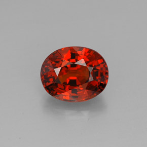 Granada espessartita laranja natural 2,43ct, corte oval, VVS-VS