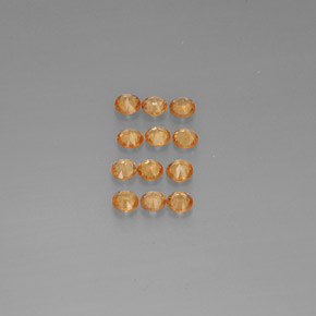 Pedras preciosas de granada espessartita laranja natural de  ct, corte redondo, VVS-VS