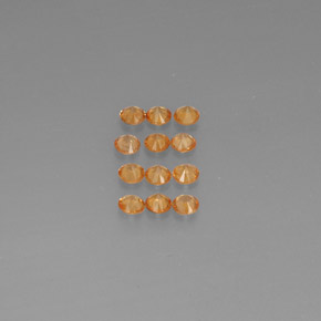 Pedras preciosas de granada espessartita laranja natural de  ct, corte redondo, VVS-VS
