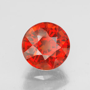 Granada espessartita Laranja vermelha Natural 2.23ct, Corte Redondo, VS