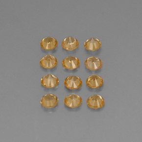 Pedras preciosas de granada espessartita laranja natural de  ct, corte redondo, VVS-VS
