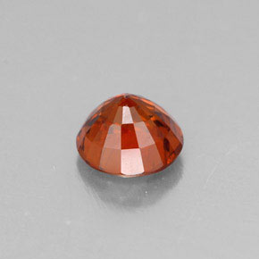 Granada espessartita laranja natural 0,76ct, corte redondo, VVS-VS