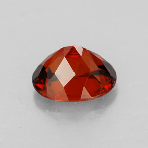 Granada espessartita vermelho natural 2,01ct, corte oval, VVS-VS