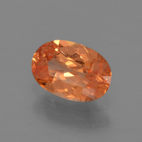 Granada espessartita laranja natural 0,67ct, corte oval, VS-SI