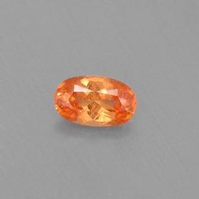 Granada espessartita laranja natural 0,64ct, corte oval, VS-SI