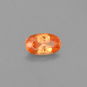 Granada espessartita laranja natural 0,64ct, corte oval, VS-SI