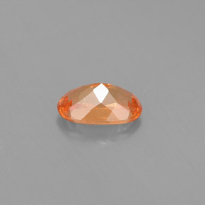 Granada espessartita laranja natural 0,64ct, corte oval, VS-SI