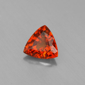 Granada espessartita laranja natural 0,90ct, trillion, VVS-VS