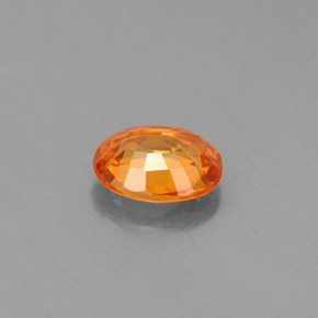 Granada espessartita laranja natural 0,91ct, corte oval, VVS-VS