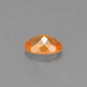 Granada espessartita laranja natural 0,81ct, corte oval, VS-SI