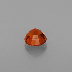Granada espessartita laranja natural 0,73ct, corte redondo, VVS