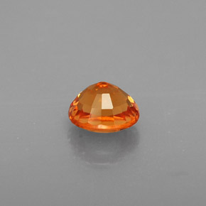 Granada espessartita laranja natural 0,84ct, corte oval, VVS-VS