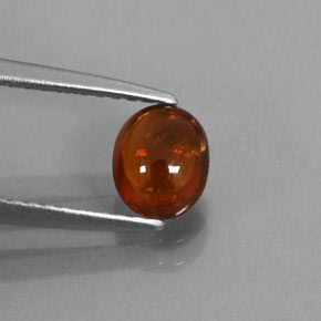 Granada espessartita laranja natural 0,86ct, transparente, transparente/translúcido