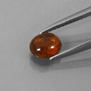 Granada espessartita laranja natural 0,86ct, transparente, transparente/translúcido