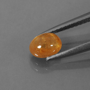 Granada espessartita laranja natural 1,17ct, transparente, transparente/translúcido