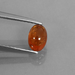 Granada espessartita laranja natural 1,19ct, transparente, transparente/translúcido