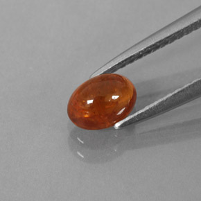 Granada espessartita laranja natural 1,19ct, transparente, transparente/translúcido