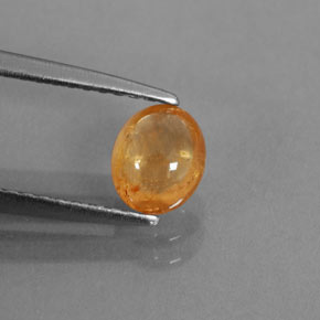 Granada espessartita laranja natural 0,86ct, transparente, transparente/translúcido