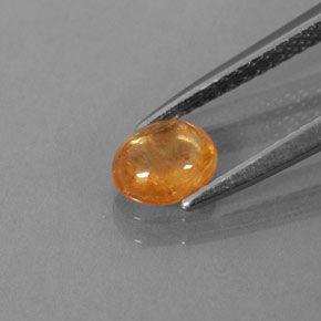 Granada espessartita laranja natural 0,86ct, transparente, transparente/translúcido