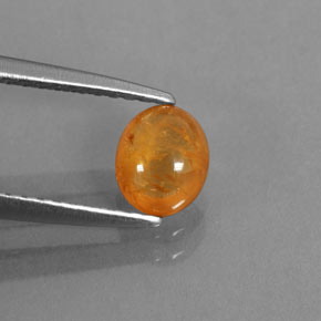 Granada espessartita laranja natural 0,96ct, transparente, transparente/translúcido
