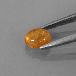 Granada espessartita laranja natural 0,96ct, transparente, transparente/translúcido