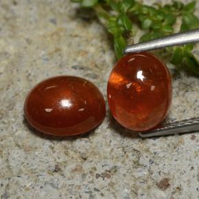 Pedras preciosas de granada espessartita laranja natural de 5,82 ct, transparente, transparente/translúcido