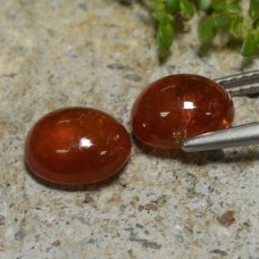 Pedras preciosas de granada espessartita laranja natural de 5,82 ct, transparente, transparente/translúcido