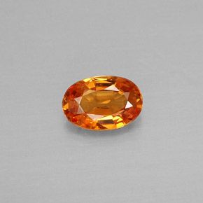 Granada espessartita laranja natural 0,45ct, corte oval, VS