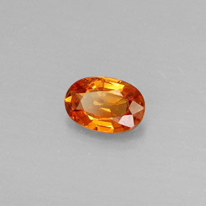 Granada espessartita laranja natural 0,45ct, corte oval, VS