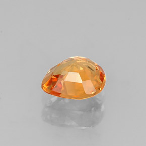 Granada espessartita Tangerina Natural 0.84ct, Formato de pêra, VVS