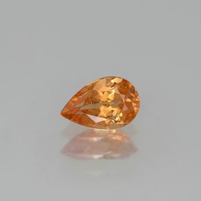 Granada espessartita laranja natural 0,64ct, formato de pêra, SI