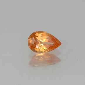 Granada espessartita laranja natural 0,64ct, formato de pêra, SI