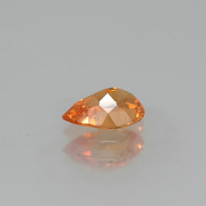 Granada espessartita laranja natural 0,64ct, formato de pêra, SI
