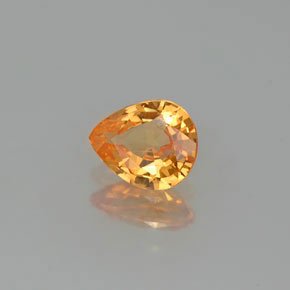 Granada espessartita laranja natural 0,78ct, formato de pêra, VS