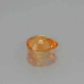 Granada espessartita laranja natural 0,78ct, formato de pêra, VS