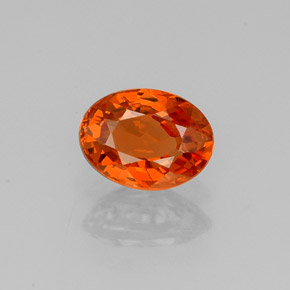 Granada espessartita laranja natural 0,92ct, corte oval, VS
