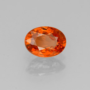 Granada espessartita laranja natural 0,92ct, corte oval, VS