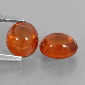 Pedras preciosas de granada espessartita laranja natural de 2,81 ct, transparente, transparente/translúcido