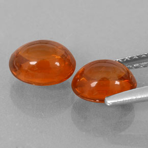 Pedras preciosas de granada espessartita laranja natural de 2,81 ct, transparente, transparente/translúcido
