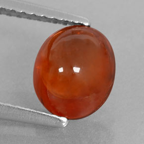 Granada espessartita laranja natural 2,39ct, transparente, transparente/translúcido