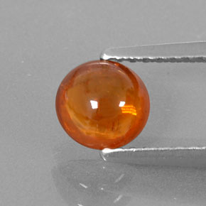 Granada espessartita laranja natural 1,39ct, transparente, transparente/translúcido