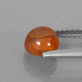 Granada espessartita laranja natural 1,39ct, transparente, transparente/translúcido